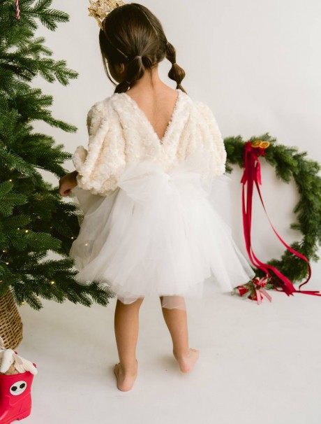 Gül Detaylı Tütü Elbise