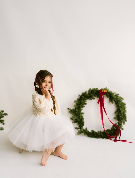 Gül Detaylı Tütü Elbise