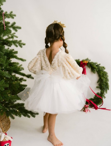 Gül Detaylı Tütü Elbise