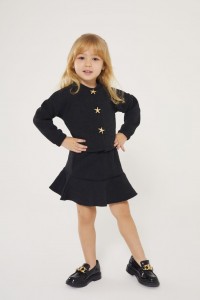 Yıldız Düğmeli Etek Takım