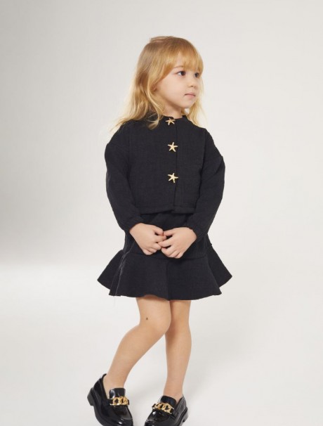 Yıldız Düğmeli Etek Takım