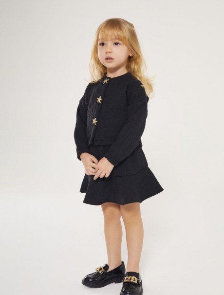 Yıldız Düğmeli Etek Takım